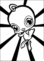 coloriage little petshop canari